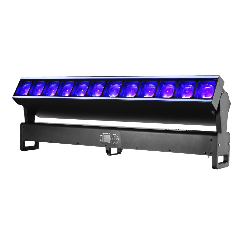 LED 12x40W RGBW Zoom Beam Moving Head Lighting | Pixel Control Low Noise for DJ Club  Bar Live Show Theater